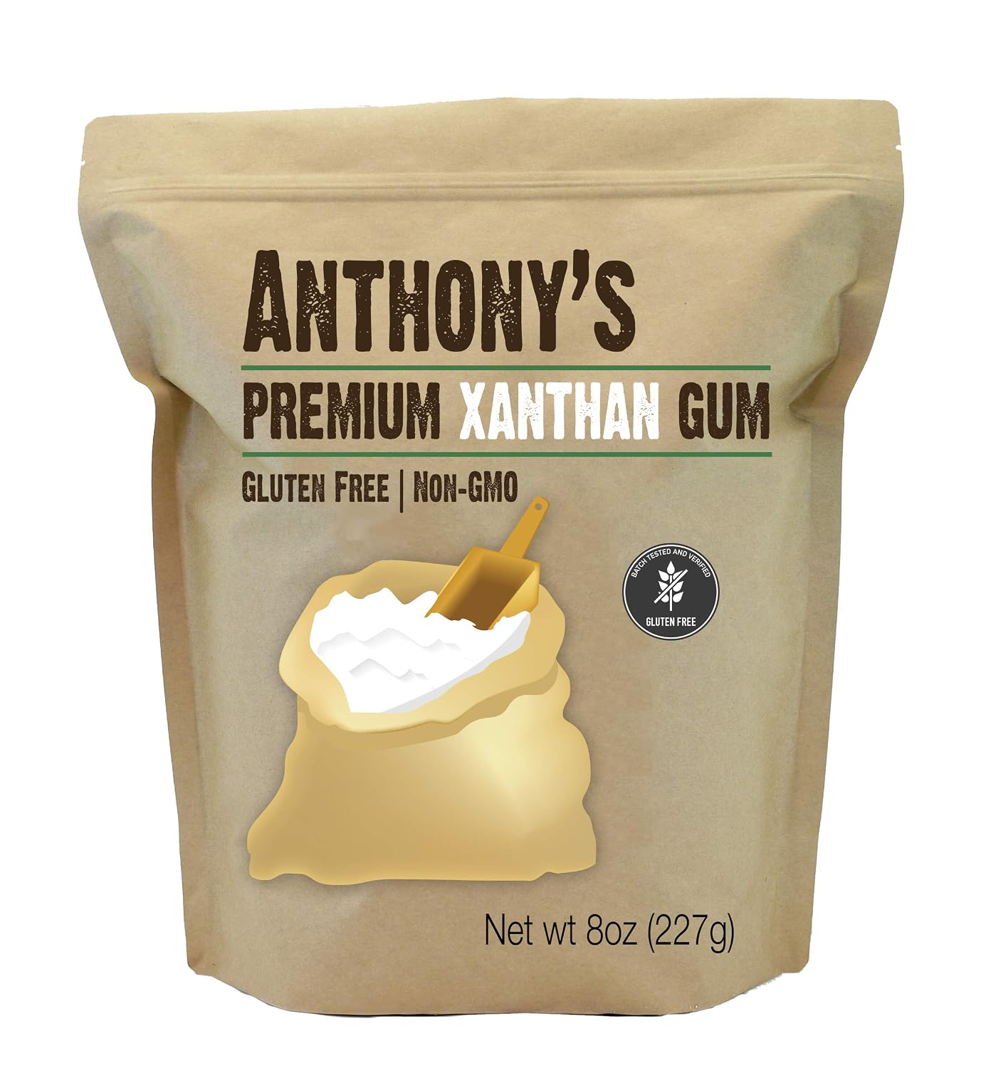 Anthony's Xanthan Gum Powder, 8 Ounce, Gluten Free, Non GMO, Keto Friendly