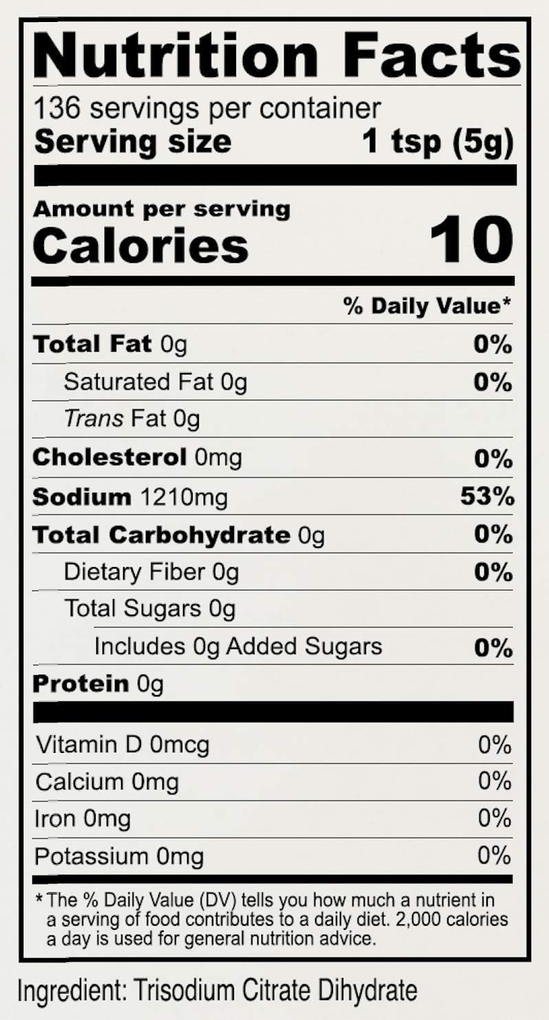 Anthony's Sodium Citrate Powder, 1.5 lb, Non GMO, Food Grade, Emulsifier